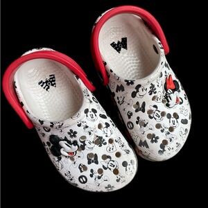 CROCS Kids Slippers - Red and White Mickey Design